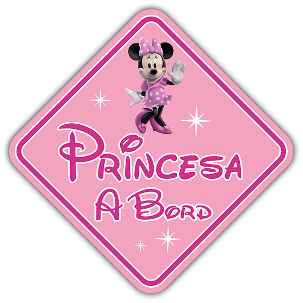 Car & Motorbike Stickers: Princess on board Disney - catalan
