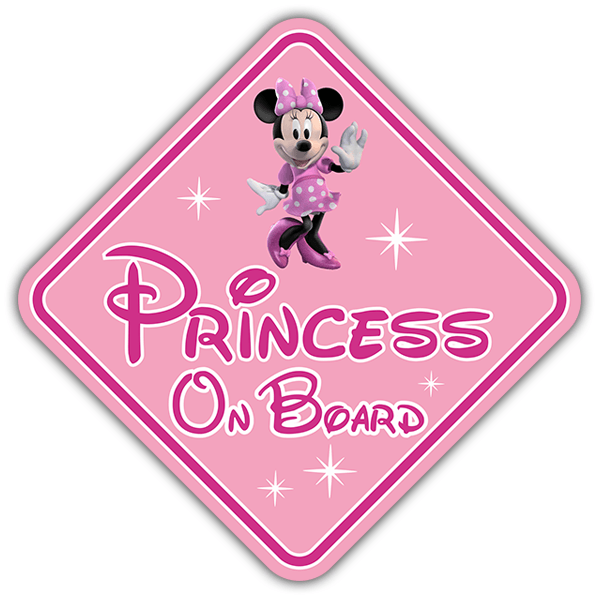 Car & Motorbike Stickers: Princess on board Disney - english