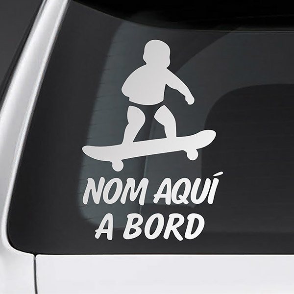Car & Motorbike Stickers: Skate on board personalized - catalan
