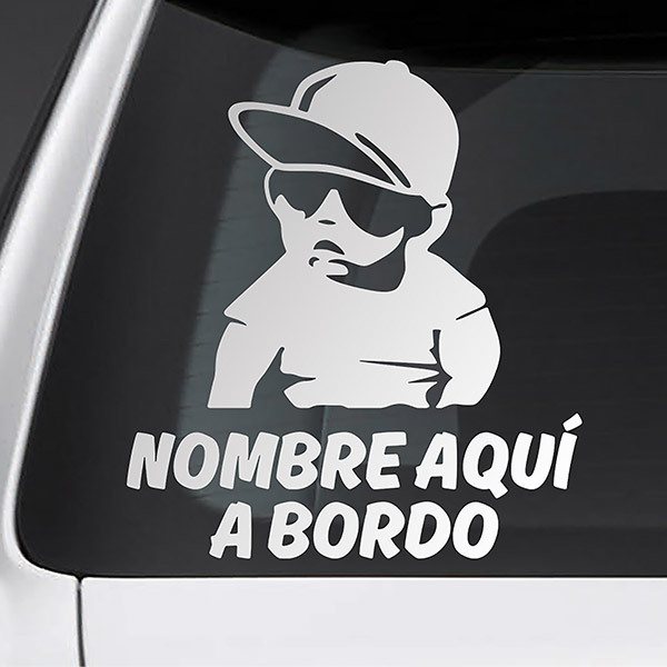 Car & Motorbike Stickers: Rapper on board personalized - spanish
