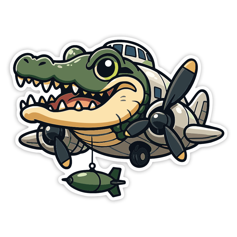 Car & Motorbike Stickers: Bombardiro Crocodilo