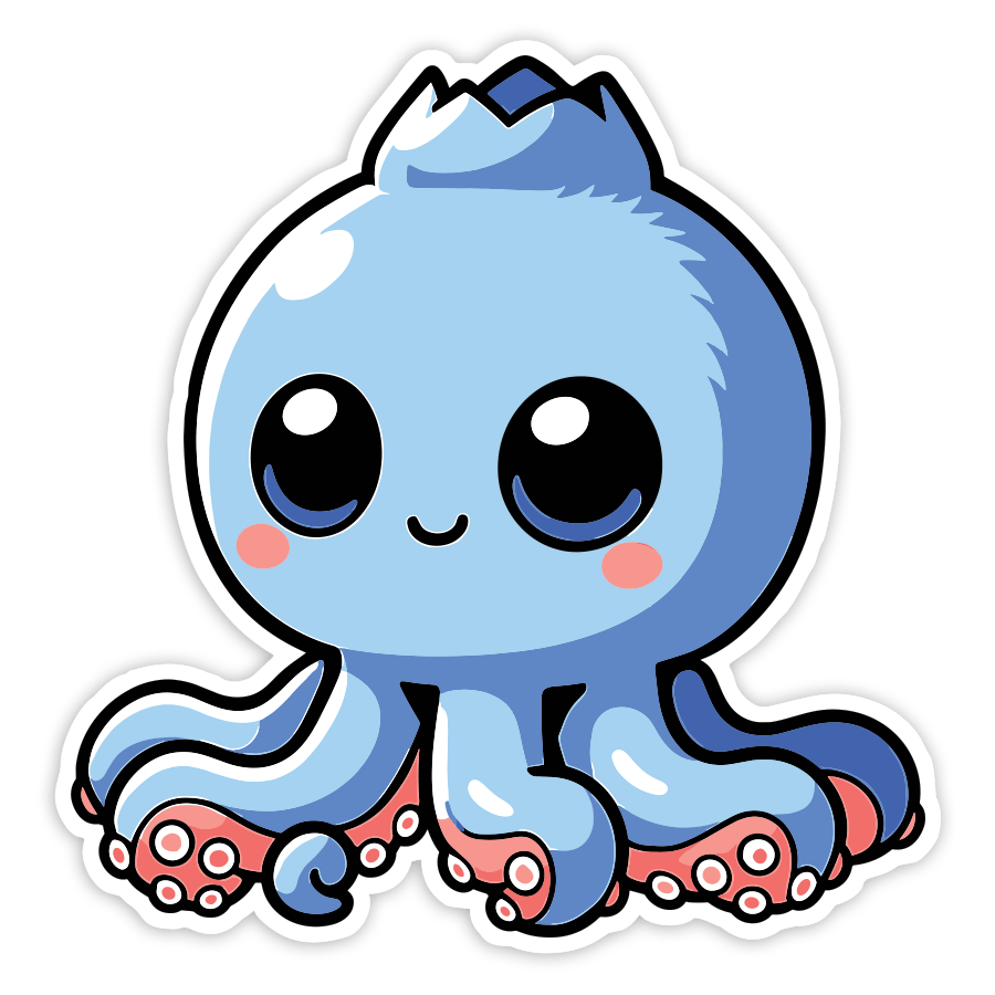 Car & Motorbike Stickers: Blueberrinni Octopussini
