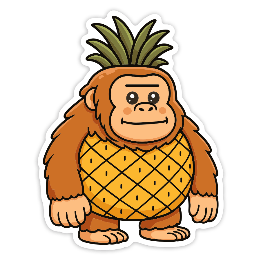 Car & Motorbike Stickers: Orangutini Ananasini