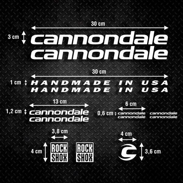 Car & Motorbike Stickers: Set 13X  Bike MTB Cannondale