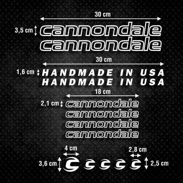 Car & Motorbike Stickers: Set 13X Bike MTB Cannondale Road