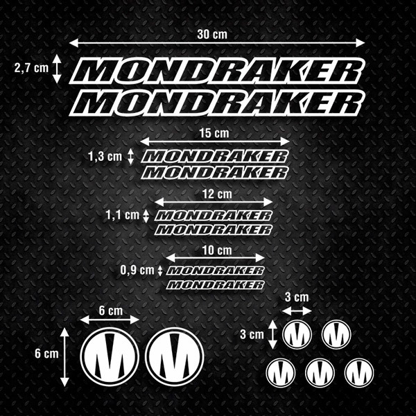 Car & Motorbike Stickers: Set 15x Bike MTB Mondraker Special