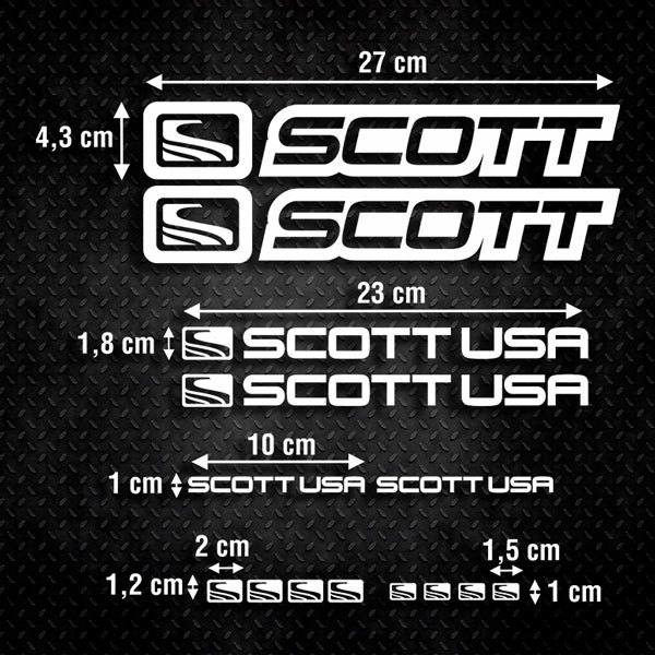 Car & Motorbike Stickers: Set 14X Bike MTB Scott Road