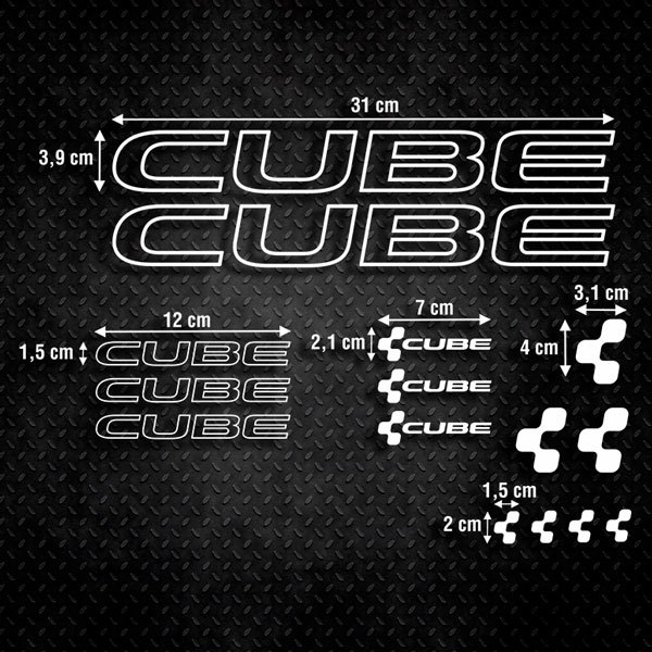 Car & Motorbike Stickers: Set 15X Bike MTB Cube Special