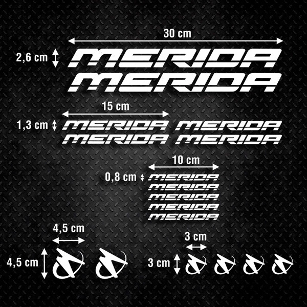 Car & Motorbike Stickers: Set 17X Bike MTB Merida Road