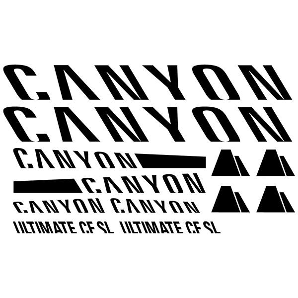 Car & Motorbike Stickers: Set 12X Bike Canyon Ultimate