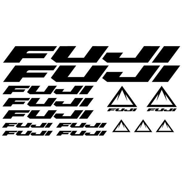 Car & Motorbike Stickers: Set 14x Bike MTB Fuji