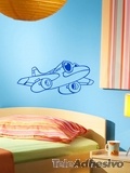Stickers for Kids: Airplane with sunglasses 2