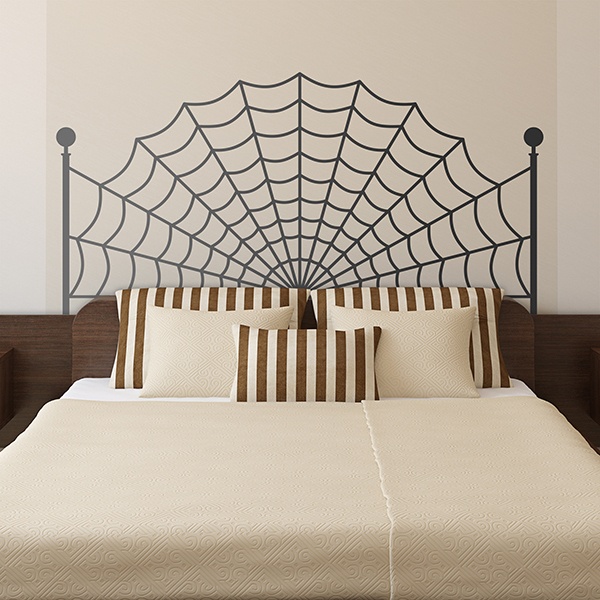 Wall Stickers: Bed Headboard Spider Cloth