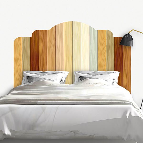 Wall Stickers: Bed Headboard Wooden boards