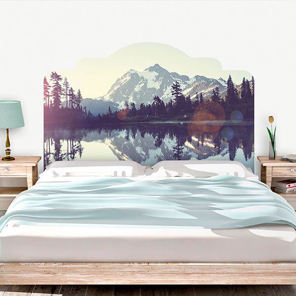 Wall Stickers: Bed Headboard Landscape of the Pyrenees