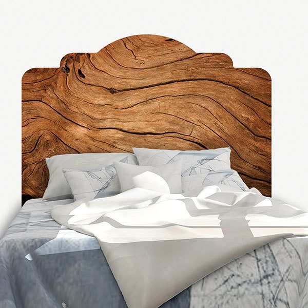 Wall Stickers: Bed Headboard Rustic wood