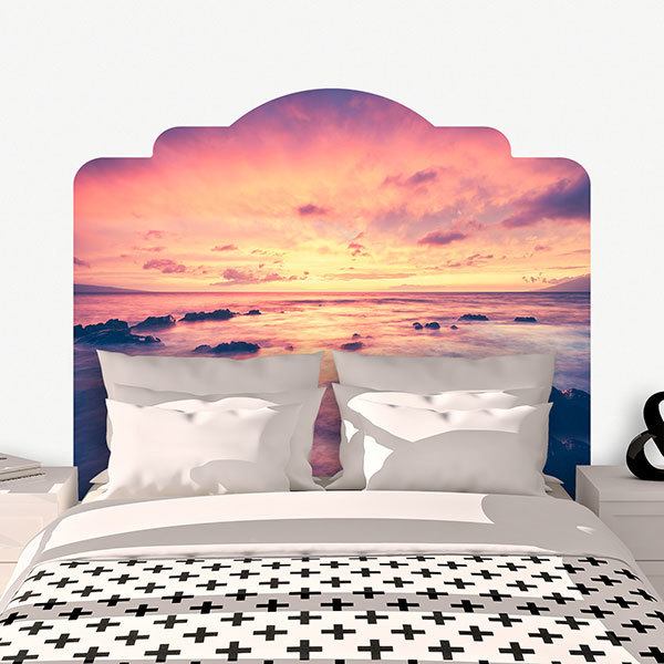 Wall Stickers: Bed Headboard Fantastic sunset