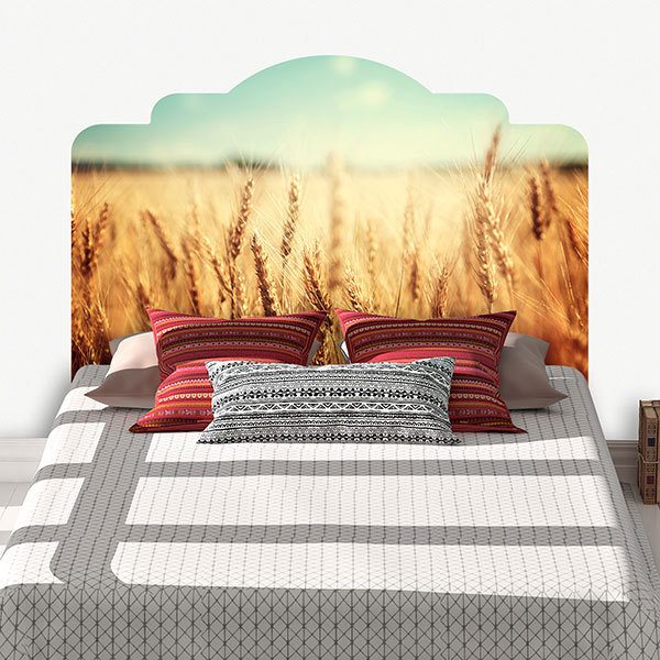 Wall Stickers: Bed Headboard Wheat field