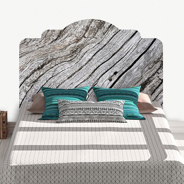 Bed headboard wall stickers dry wood MuralDecal