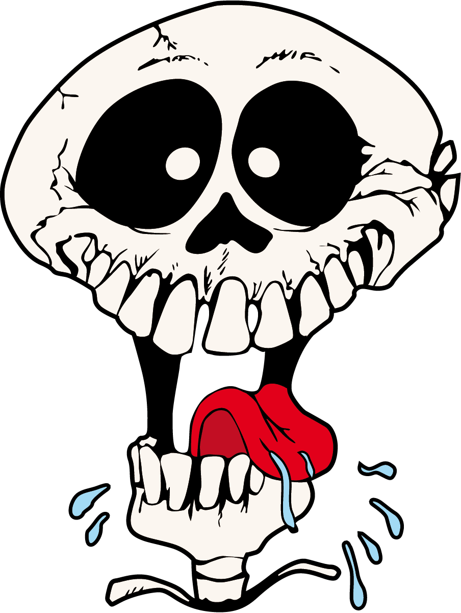 Wall Stickers: Skull tongue out