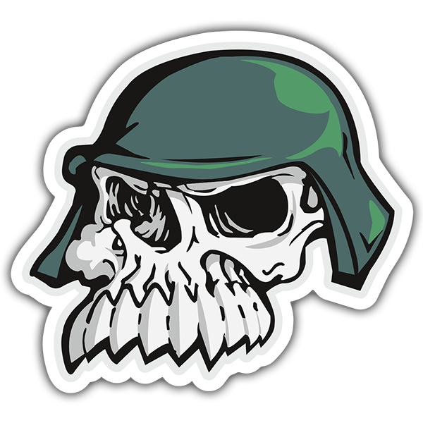 Car & Motorbike Stickers: Skull with helmet