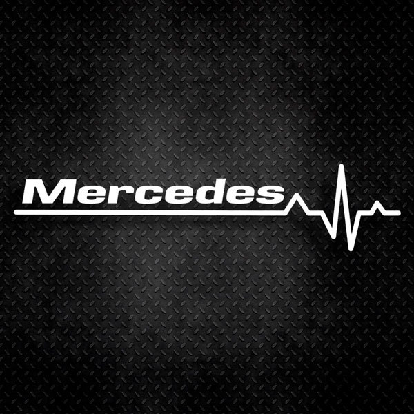Car & Motorbike Stickers: Cardiogram Mercedes