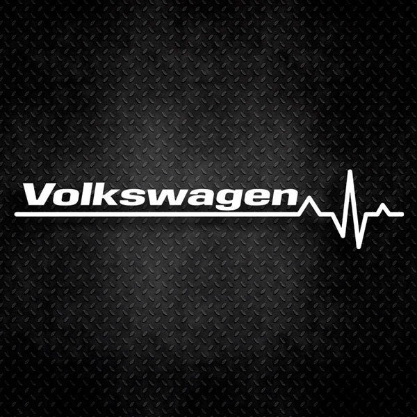 Car & Motorbike Stickers: Cardiogram Volkswagen