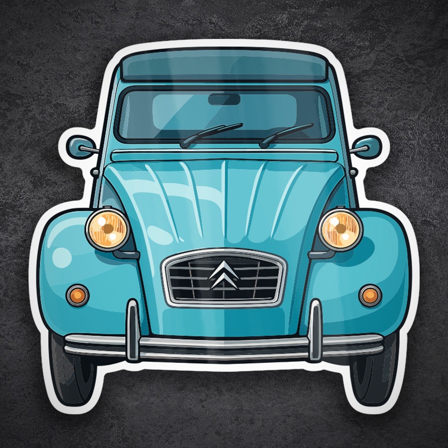 Car & Motorbike Stickers: Citroën 2CV Car