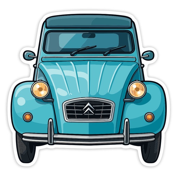 Car & Motorbike Stickers: Citroën 2CV Car