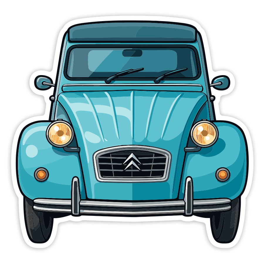 Car & Motorbike Stickers: Citroën 2CV Car