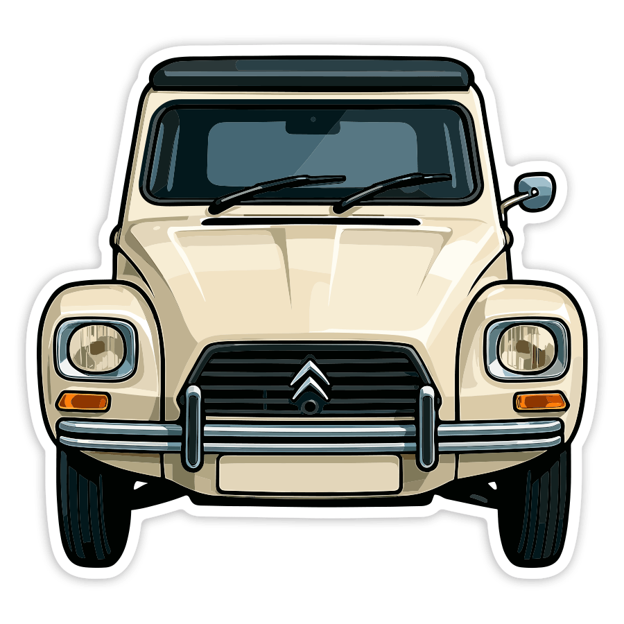 Car & Motorbike Stickers: Citroën Dyane Car
