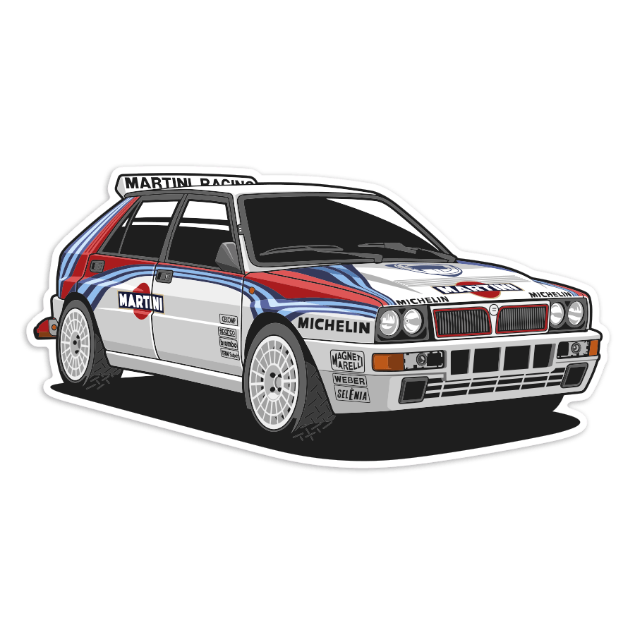 Car & Motorbike Stickers: Lancia Delta Integrale Martini