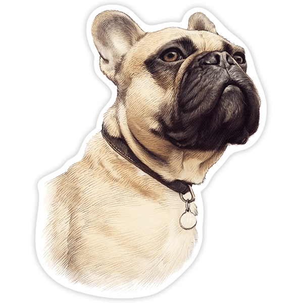 Car & Motorbike Stickers: French Bulldog ochre