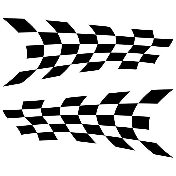 Car & Motorbike Stickers: Racing Flags 2