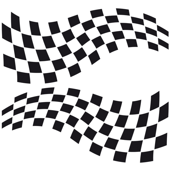 Car & Motorbike Stickers: Racing Flags 9