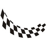 Car & Motorbike Stickers: Racing Flags 16