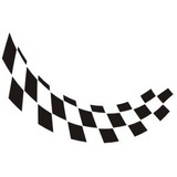 Car & Motorbike Stickers: Racing Flags 18
