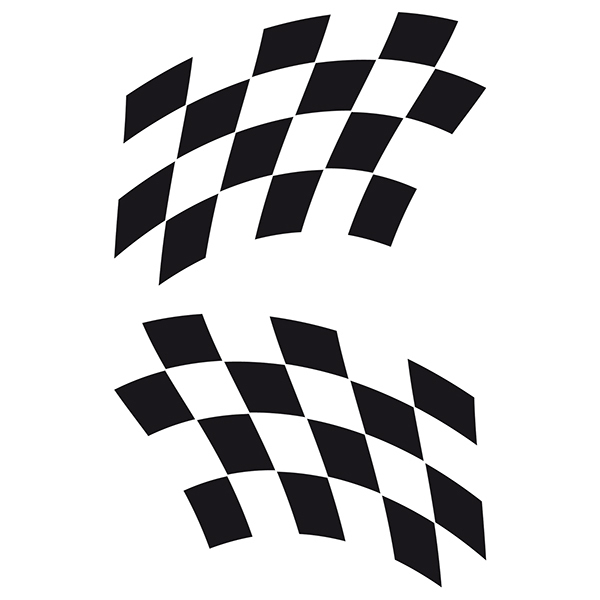 Car & Motorbike Stickers: Racing Flags 19
