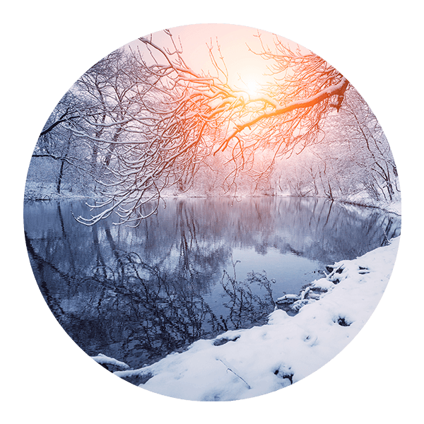 Wall Stickers: Snowy Lake