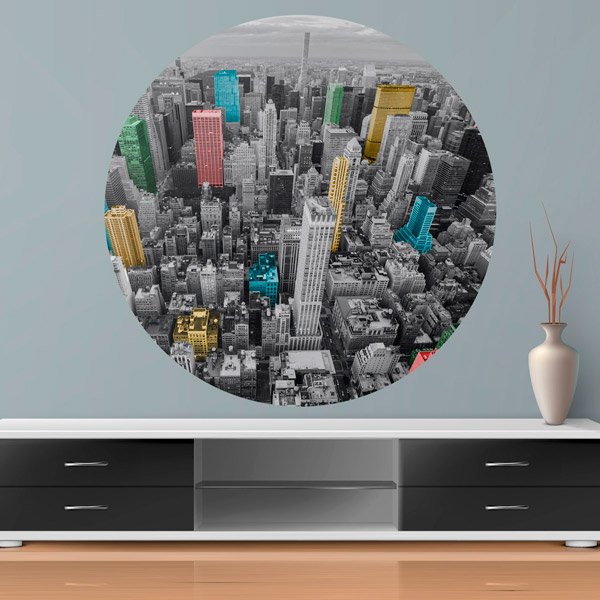 Wall Stickers: Coloured Skyscrapers