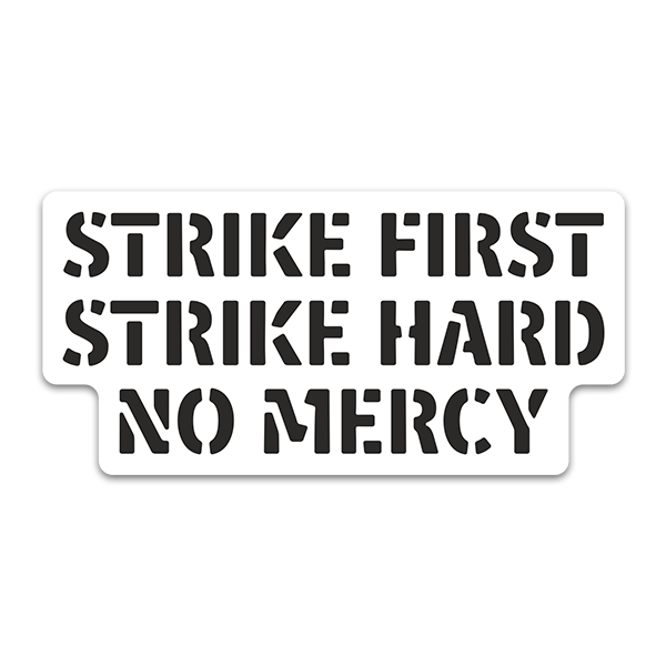 Car & Motorbike Stickers: Strike First and Hard