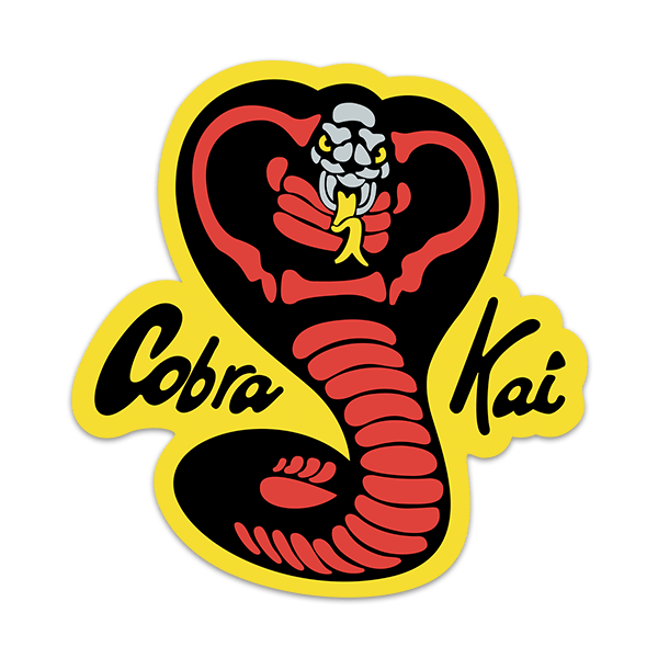 Car & Motorbike Stickers: Red and Black Cobra