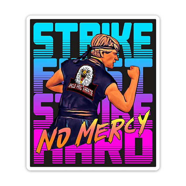 Car & Motorbike Stickers: Cobra Kai Strike First No Mercy