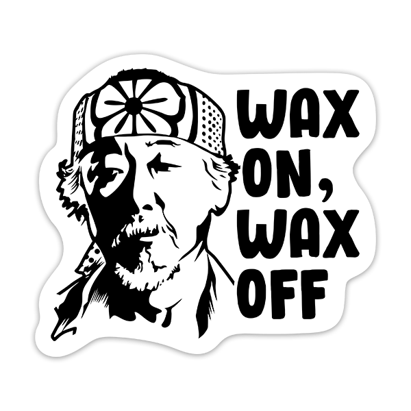 Car & Motorbike Stickers: Cobra Kai, Wax on Wax off