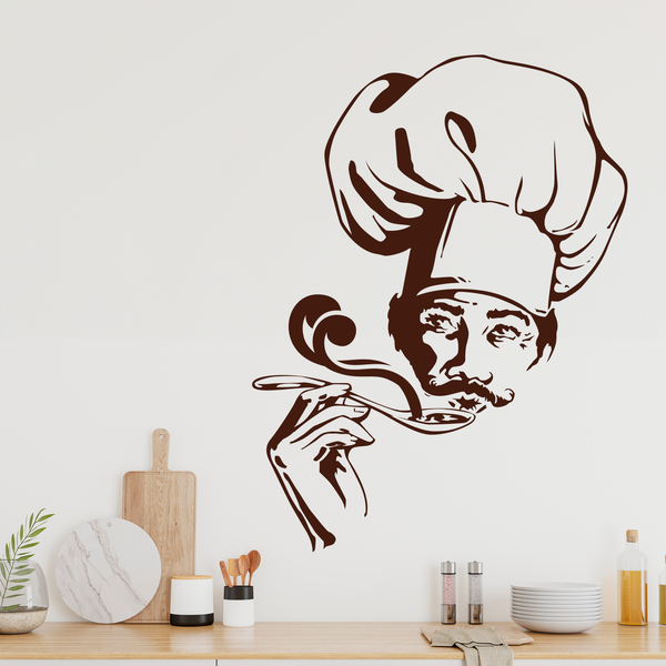 Wall Stickers: Chef testing soup