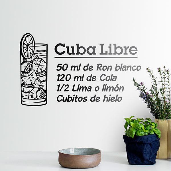Wall Stickers: Cocktail Cuba Libre - spanish