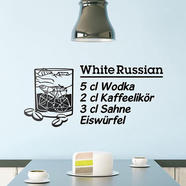 Wall Stickers: Cocktail White Russian - german