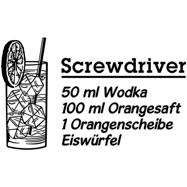 Wall Stickers: Cocktail Screwdriver - german