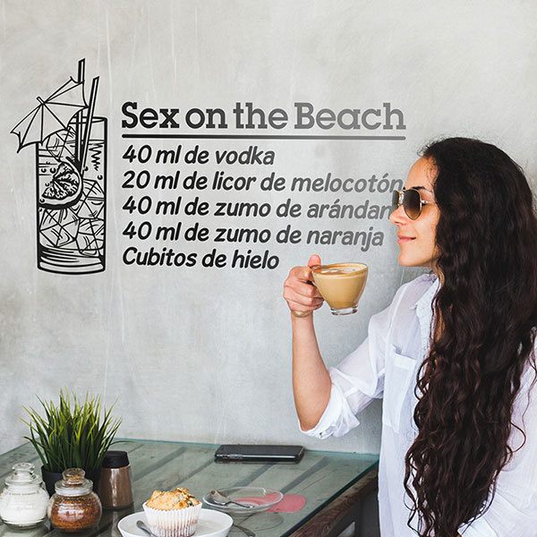 Wall Stickers: Cocktail Sex on the Beach - spanish