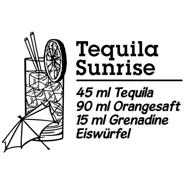 Wall Stickers: Cocktail Tequila Sunrise - german